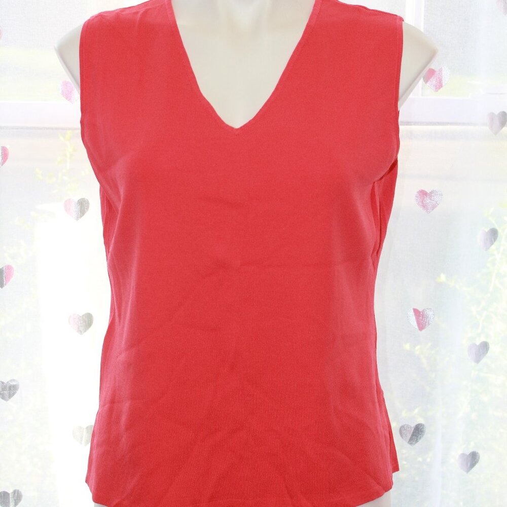 #309 Chico's Red V-Neck Dressy Tank Size 3 (16)